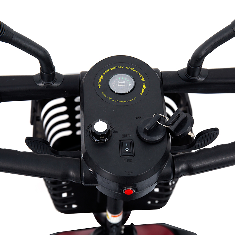 YL-07 4-kolový skládací elektrický skútr pro mobilitu s košíkem