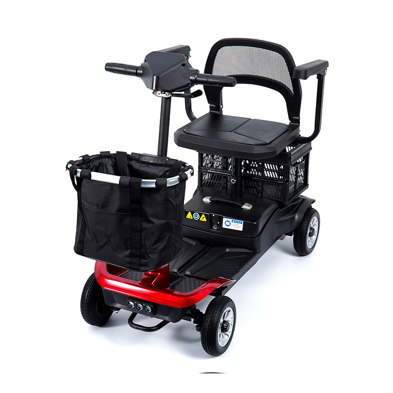 YL-02 Lehký 4kolový mobilní skútr pro seniory, vybavený sedadlem otočným o 360°