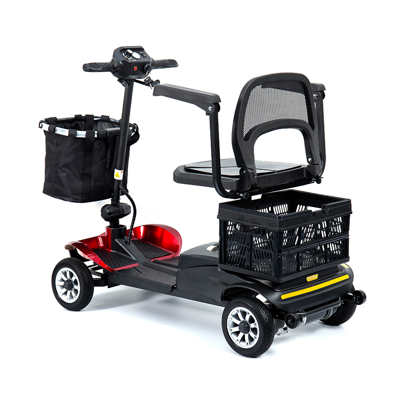 YL-02 Lehký 4kolový mobilní skútr pro seniory, vybavený sedadlem otočným o 360°