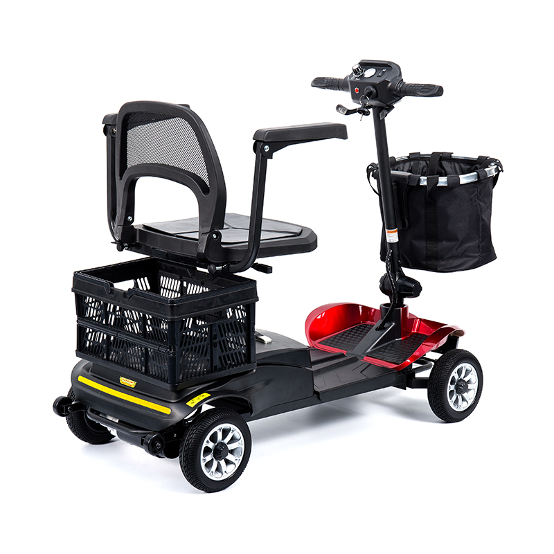 YL-02 Lehký 4kolový mobilní skútr pro seniory, vybavený sedadlem otočným o 360°