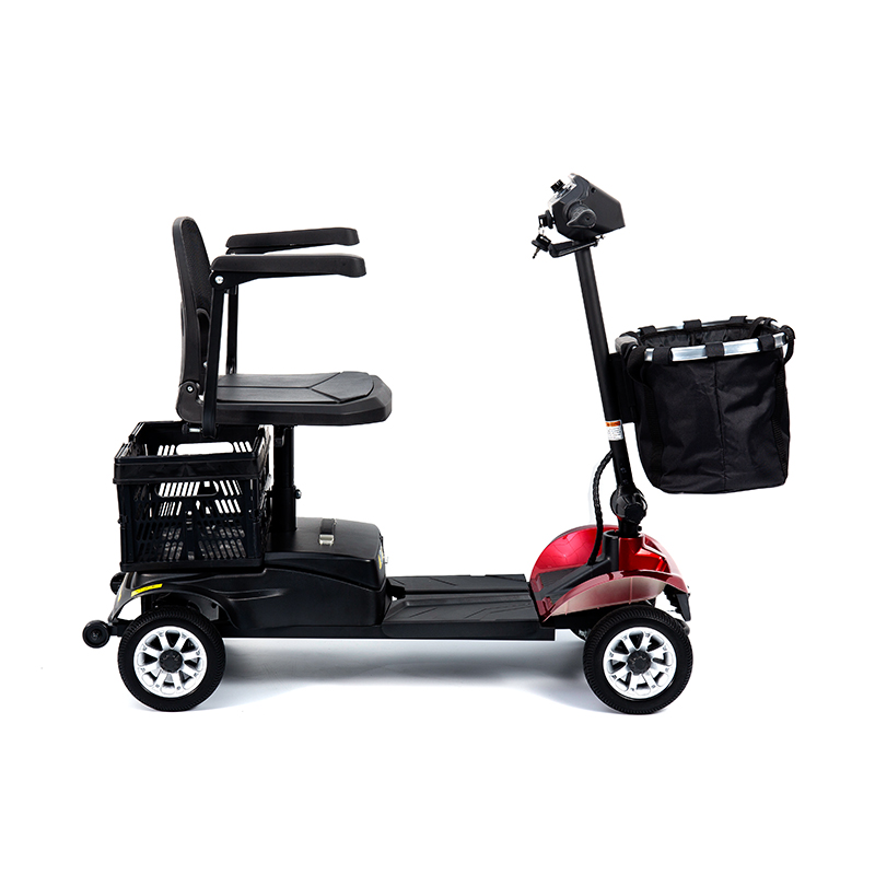 YL-02 Lehký 4kolový mobilní skútr pro seniory, vybavený sedadlem otočným o 360°