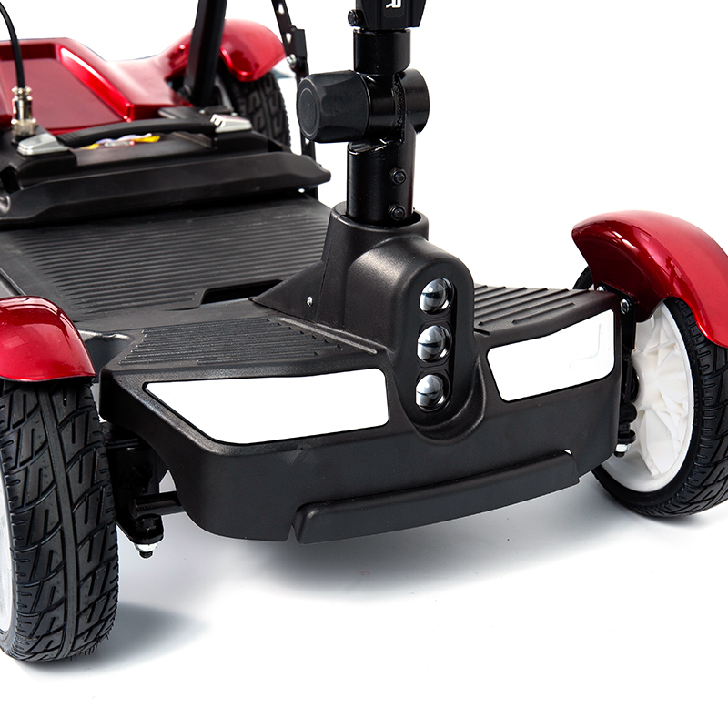 YL-211 4kolová turistická elektrická koloběžka pro seniory s LED světlometem, košík