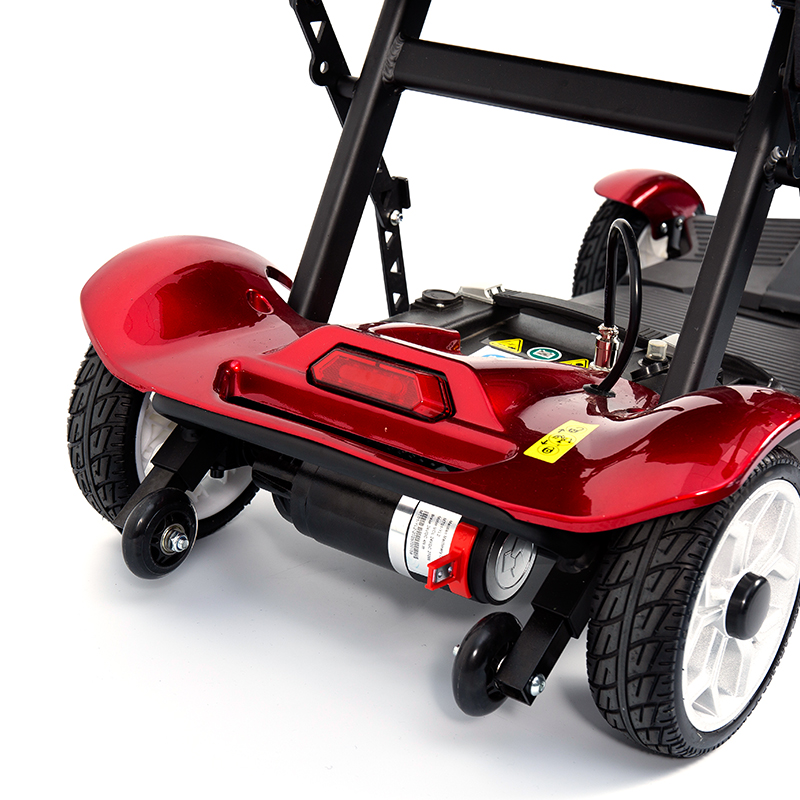 YL-211 4kolová turistická elektrická koloběžka pro seniory s LED světlometem, košík