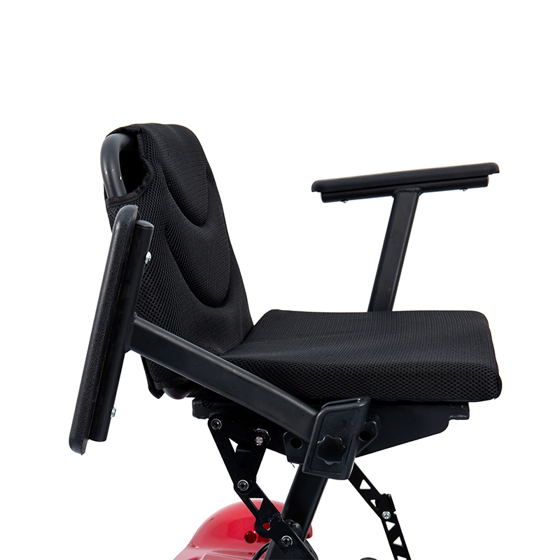 YL-211 4kolová turistická elektrická koloběžka pro seniory s LED světlometem, košík